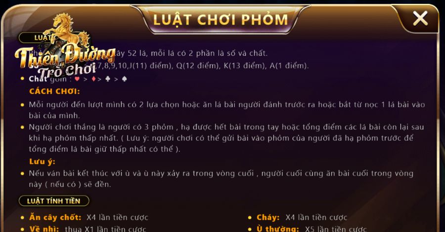 Một ván đánh Phỏm diễn ra với quy luật đơn giản